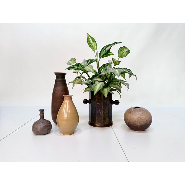 Large Antique Art Deco Wine Cooler in Patinated Brass from MUQ - Metallwarenfabrik Union Quedlinburg, Germany, 1920s For Sale - Image 15 of 18