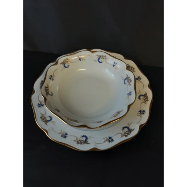 Ceramic Vintage Kpm Large Serving Bowl and Serving Platter Set- 2 Pieces For Sale - Image 7 of 7