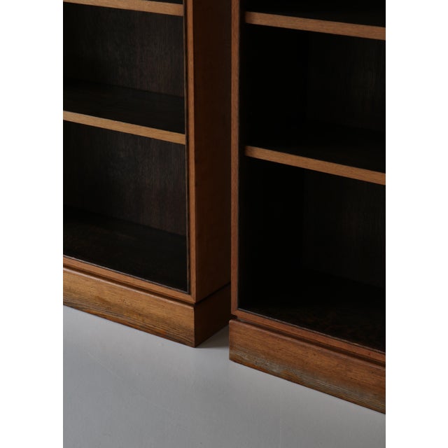 Scandinavian Modern Bookcases in Oak by I.P. Mørck, Denmark, 1930s, Set of 2 For Sale - Image 9 of 18