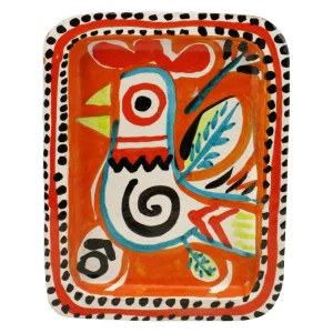 Colorful Italian Majolica Tray Made for Joseph Magnin Co.