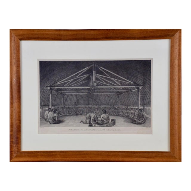 "King of the Friendly Islands" (Tonga); Engraving by John Webber From Captain Cook's 3rd Voyage, 1784 For Sale