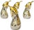 Traditional Vintage Silver & Gold Eggplant Place Card Holders Twenty Available – Set of 4 For Sale - Image 3 of 10