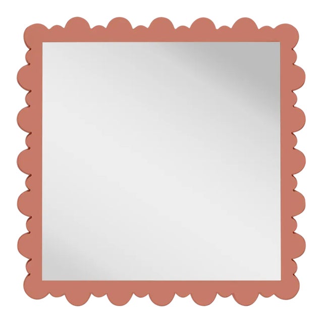 Fleur Home Garden District Valmont Square Mirror in Red Earth, 38.75x38.75 For Sale