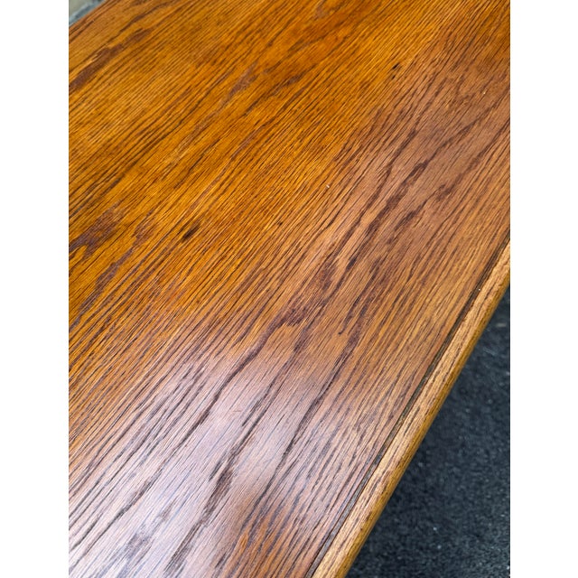 Vintage Bassett Sculptural Oak Nine-Drawer Dresser For Sale In Philadelphia - Image 6 of 12