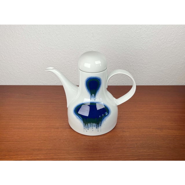 Vintage German Blue and White Ceramic Tea or Coffee Pot Model 677/3 from Fürstenberg, 1970s For Sale - Image 16 of 18
