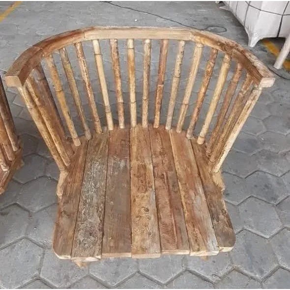 Salvaged Teak & Bamboo Outdoor Club Chair For Sale - Image 9 of 11