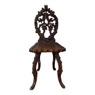 19th Century Black Forest Bavarian Hall Chair For Sale