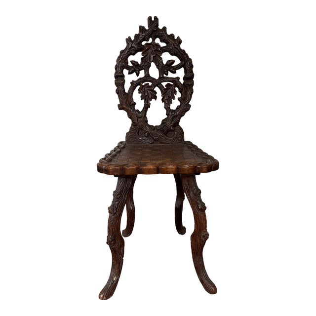 19th Century Black Forest Bavarian Hall Chair For Sale