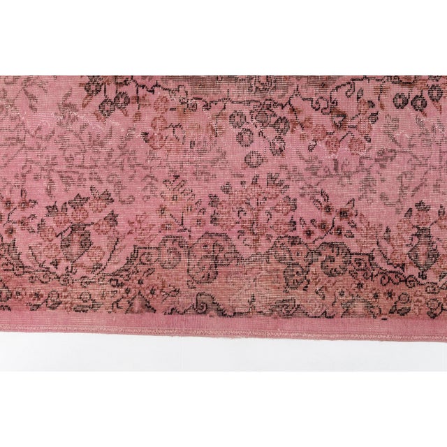 1960s Vintage Pink Anatolian Carpet For Sale - Image 5 of 9