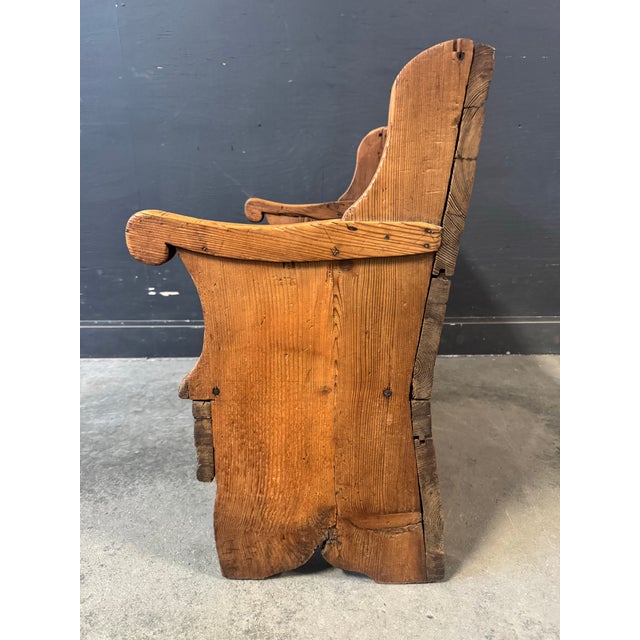 Wood 19th Century French Fireplace Bench With a Drawer For Sale - Image 7 of 12