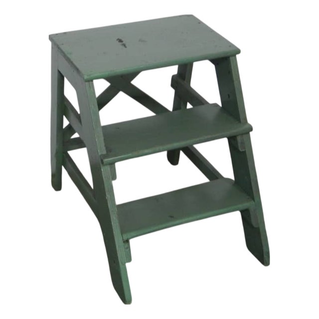 Fir Stool Ladder, 1960s For Sale