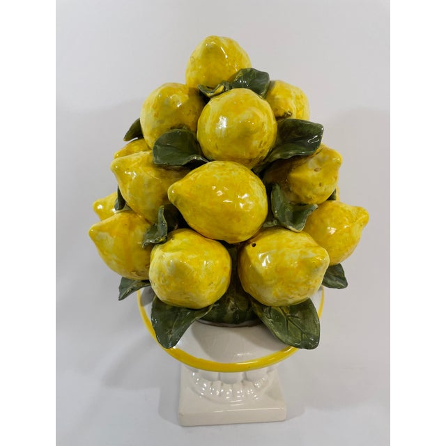 Large Vintage Italian Style Lemon Topiary Centerpiece For Sale - Image 6 of 18
