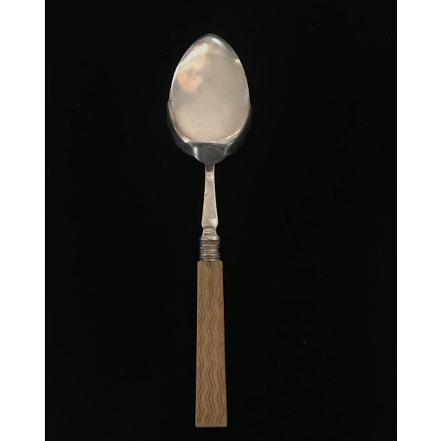 19th Century 19th Century French Silver Flat Jam Spoon and Jam Spreader With Bone Handle For Sale - Image 5 of 8
