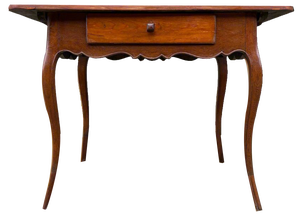 Antique Side Table in Cherry & Oak, France