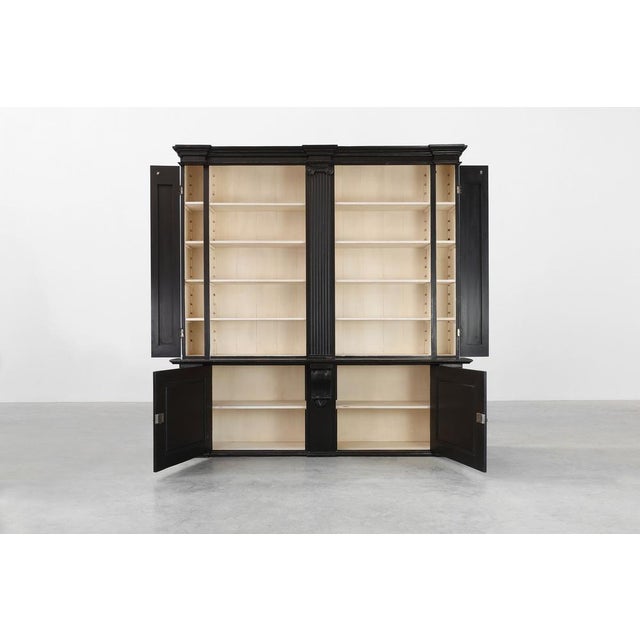 1990s Tall Black MDF Library Cabinet, United Kingdom, 1990s For Sale - Image 5 of 16