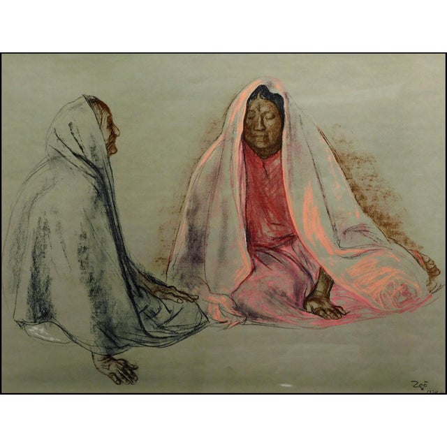 Impressionist Francisco Zúñiga From" a Portfolio of Twenty Prints"#1 Offset Lithograph For Sale - Image 3 of 3