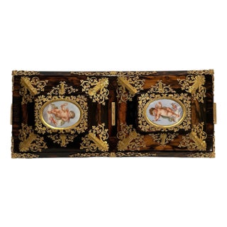 Mid 19th Century Antique Victorian Betjemann's Self Closing Coromandel Book Slide For Sale