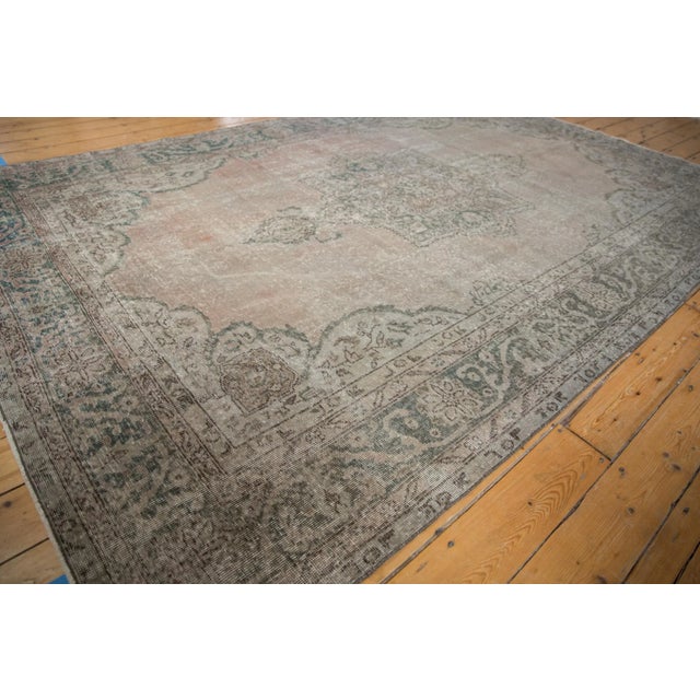 Turkish Vintage Distressed Overdyed Oushak Rug - 7'8" X 10'7" For Sale - Image 3 of 12