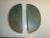 Pair Late 20th Century Transitional Wall Shelf Brackets Painted Green Gold Crackle For Sale - Image 9 of 11