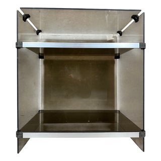 Vintage Hifi Unit in Smoked Glass, 1970s For Sale