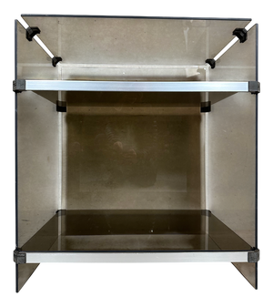 Vintage Hifi Unit in Smoked Glass, 1970s