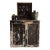 Large Antique English Chippy Painted Black Pine Cupboard For Sale