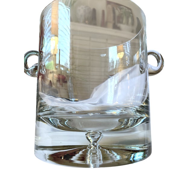 Mid-Century Modern Vintage Krosno Crystal Ice Bucket | Poland | Mid-Century Modern Barware For Sale - Image 3 of 7