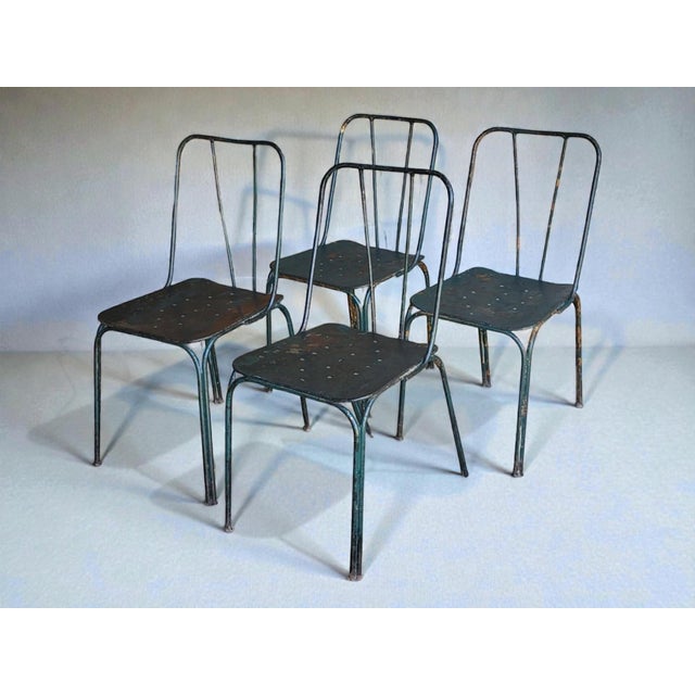 Vintage Garden Chairs from the Parc Et Jardin De Paris, 1950s, Set of 4 For Sale - Image 12 of 13