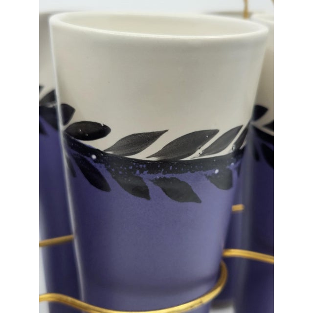 Basket and Orangeade Cups from Erdecor, France, 1950, Set of 7 For Sale - Image 14 of 15