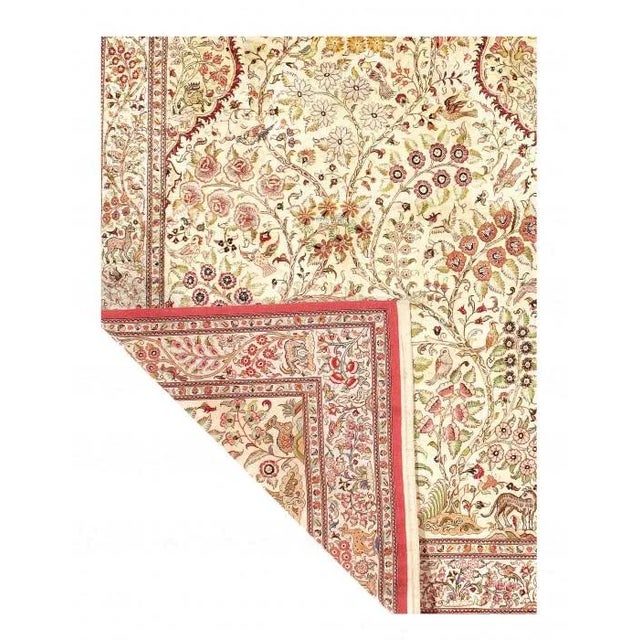 1980s Persian Silk QUM Rug - 4'3" X 6'7" For Sale - Image 5 of 8