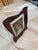 Modern Italian Modernist Sculptural Brown Leather Picture Frame For Sale - Image 3 of 8