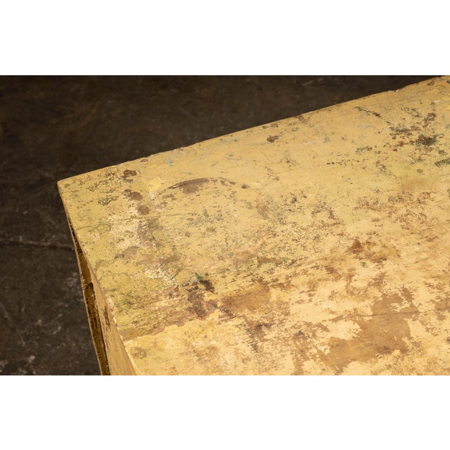 Antique Chippy Painted Industrial Three-Drawer Utility Cabinet For Sale - Image 12 of 13