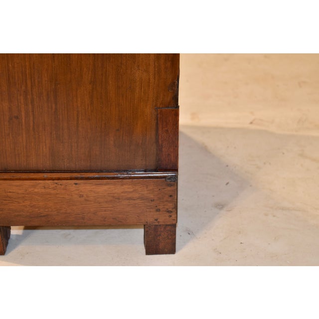 19th Century Walnut Bedside Cabinet With Carrara Marble Top For Sale - Image 9 of 13