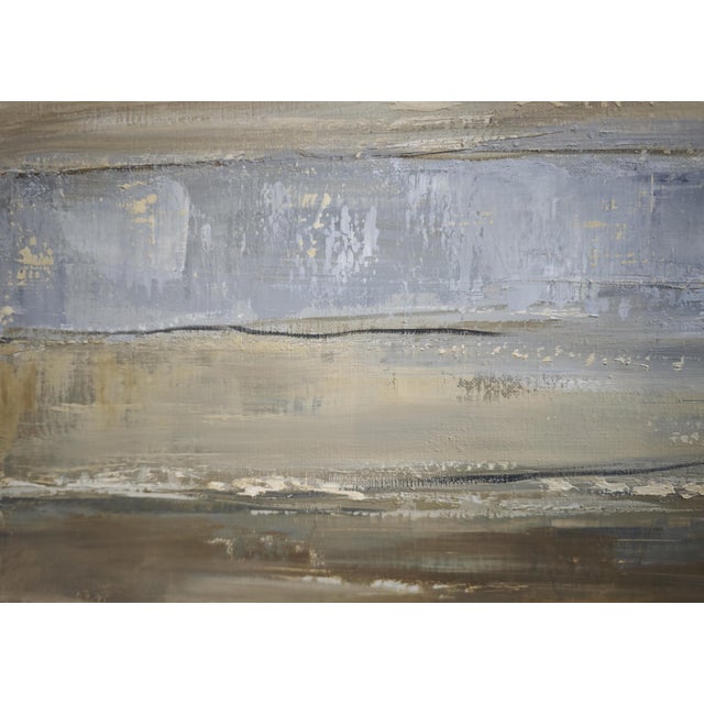 Contemporary Between Sky and Shore, Abstract Landscape, Miinimalism, French Artist, Framed by Sophie Dumont For Sale - Image 3 of 8