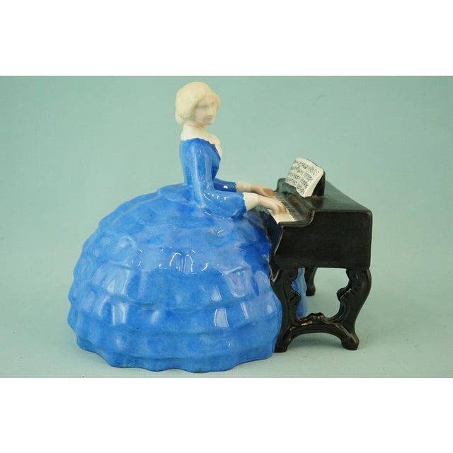 20th Century Ceramic Sculpture of Lady on a Piano by Bertold Loffler for Wiener Keramik in Powolny, Austria For Sale - Image 8 of 18
