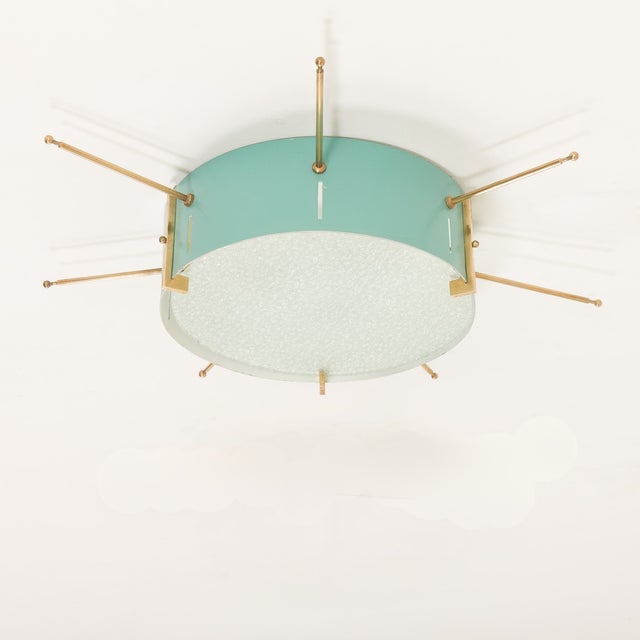 Mid-Century Modern Italian Flush Mount in the style of Gio Ponti, 1950s For Sale - Image 4 of 6