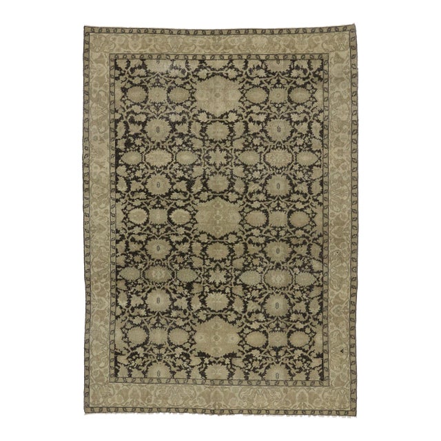 Antique Indian Agra Rug - 08'03 X 11'06 For Sale