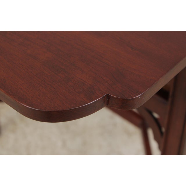 Henkel Harris Cherry 2 Drawer Drop Leaf Table For Sale - Image 11 of 15