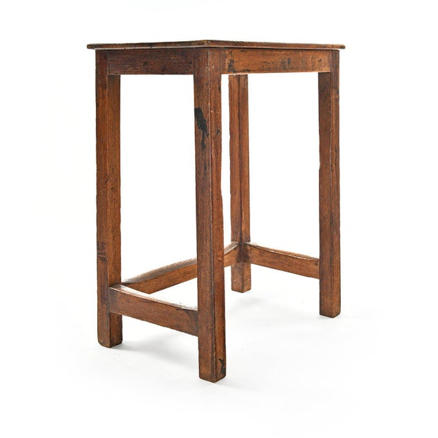 Wooden schoolboy desk. Height 62 cm, length 50 cm, depth 32 cm.