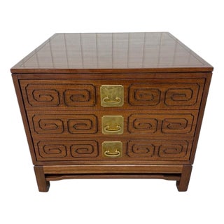 Vintage John Widdicomb Campaign Walnut Chest For Sale