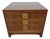 Vintage John Widdicomb Campaign Walnut Chest For Sale