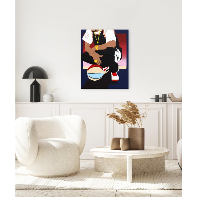 Black A Trophy My City - Contemporary Figurative Sports Art Drenched With Color Original Artwork by Danny Brown For Sale - Image 8 of 9