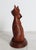 Vintage Hand-Carved Wooden Siamese Cat Figurine on Wood Base For Sale - Image 4 of 12