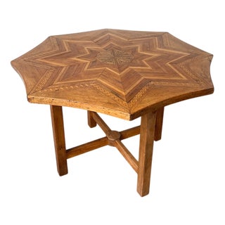 Antique Inlaid Side Table, 1890s For Sale