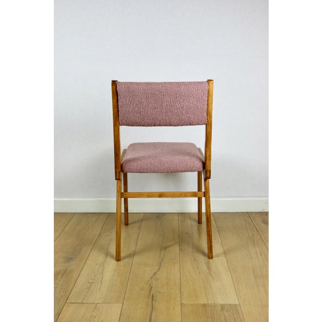 Vintage Pink Bouclé Chairs, 1975, Set of 6 For Sale - Image 14 of 18
