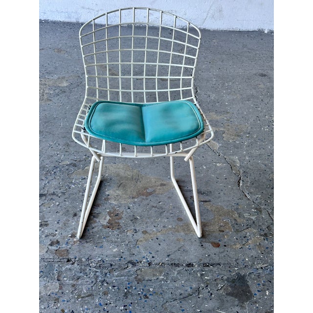 Plastic Pair of Vintage “Baby” Wire Child Chairs Attributed to Harry Bertoiaor for Knoll For Sale - Image 7 of 14
