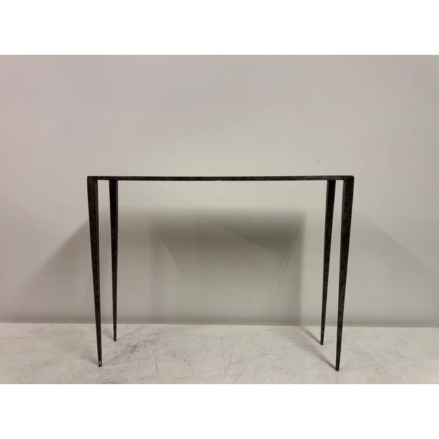Forged Steel Console Table in the style of Jean Michel Frank, 2000s For Sale - Image 3 of 17