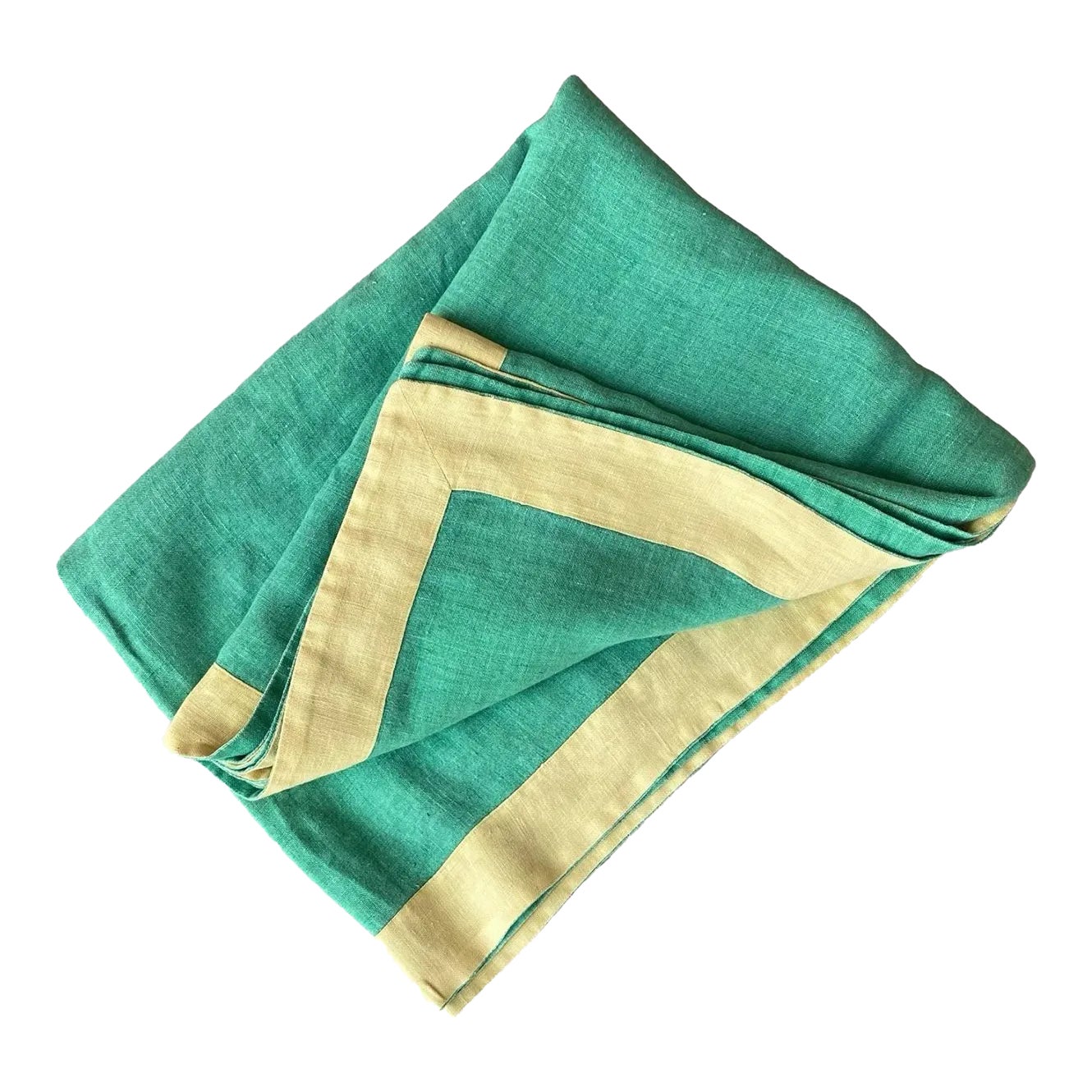 Yellow Floral Green Simple Rectangle Tablecloth