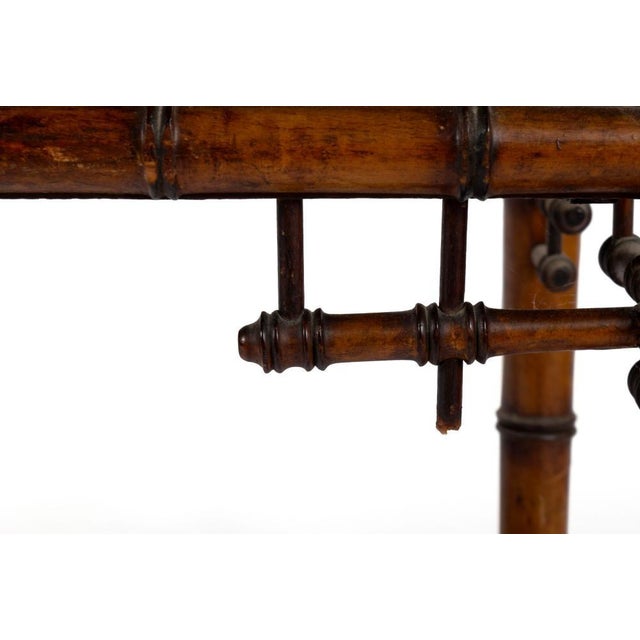 R.J. Horner Antique American Chinese Chippendale Style Bamboo Secretary with Slanted Lift Top Desk Satin wood & Birch ,...