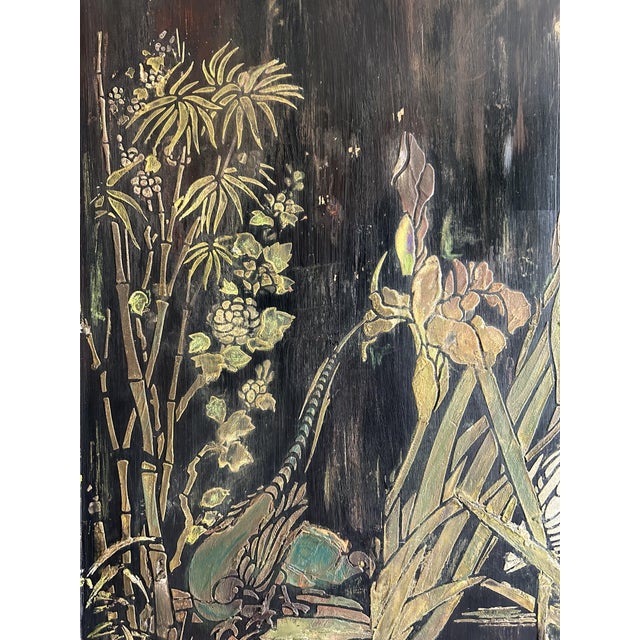 Vintage Painted Pine Armoire with Chinoiserie Panels, 1920s For Sale - Image 4 of 14